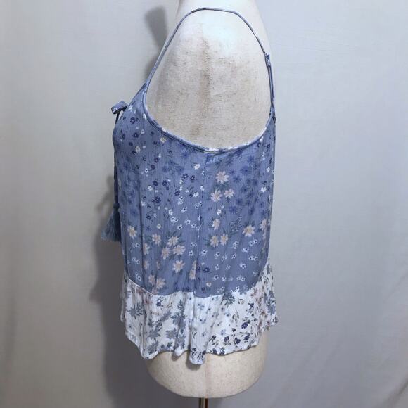 Hippie Rose NWT Blue and White Combo Floral Tank Top Juniors Various - Picture 6 of 11